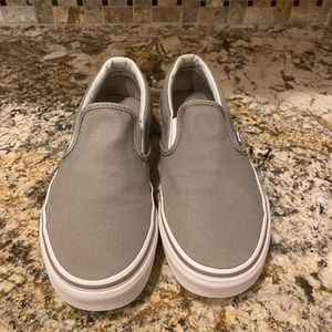 Gray Slip on Vans - Size 7.5